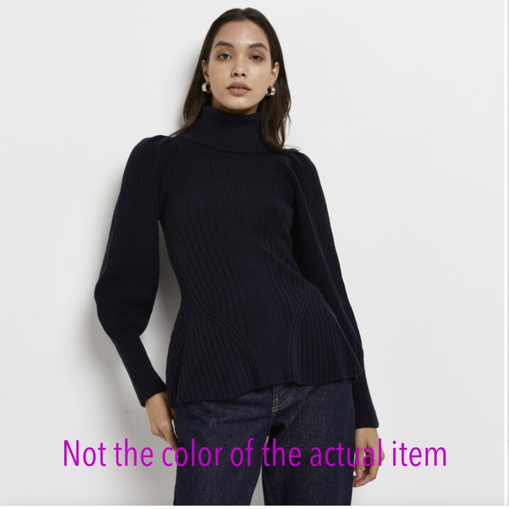 River Island Women’s Peplum Hem Roll Neck Jumper